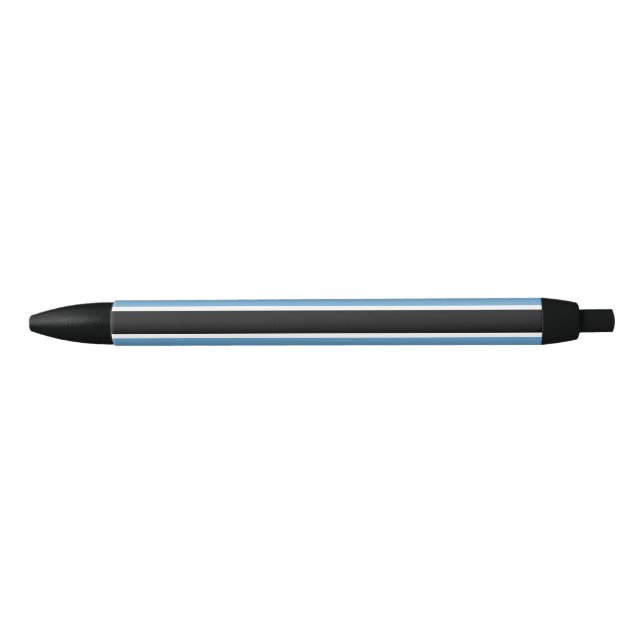 Botswanan Flag (Botswana) Black Ink Pen (Front)