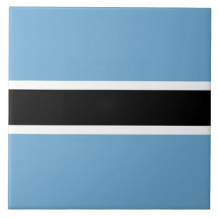 Botswanan Flag (Botswana) Ceramic Tile