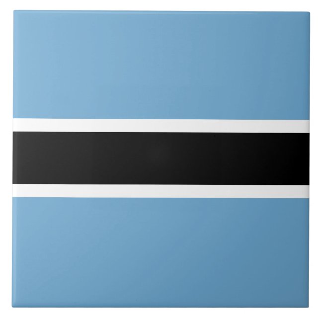 Botswanan Flag (Botswana) Ceramic Tile (Front)