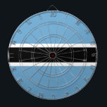 Botswanan Flag (Botswana) Dartboard<br><div class="desc">This design features the national flag of Botswana (officially known as the Republic of Botswana), which is a landlocked country in Southern Africa. Botswana is bordered by South Africa to the south and southeast; Namibia to the west and north; and Zimbabwe to the northeast. Botswana's border with Zambia to the...</div>