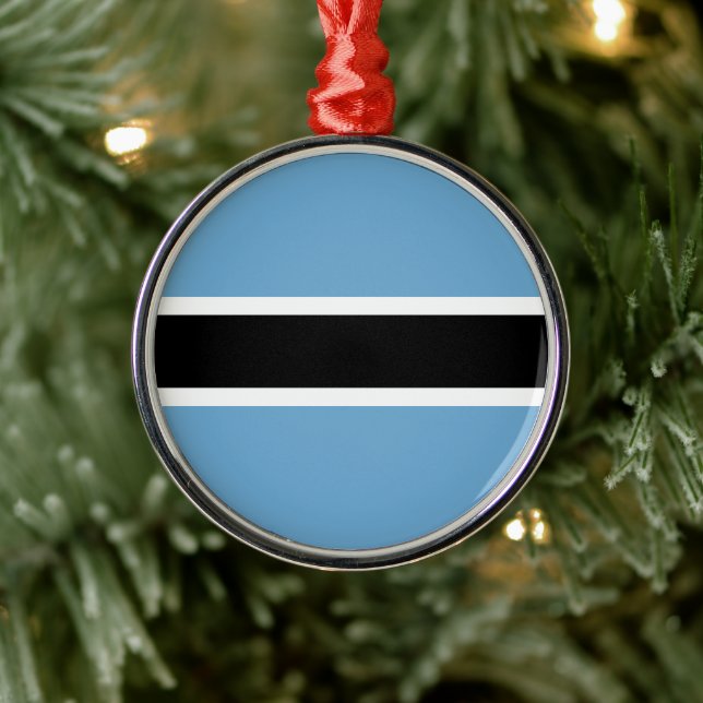 Botswanan Flag (Botswana) Metal Ornament (Tree)