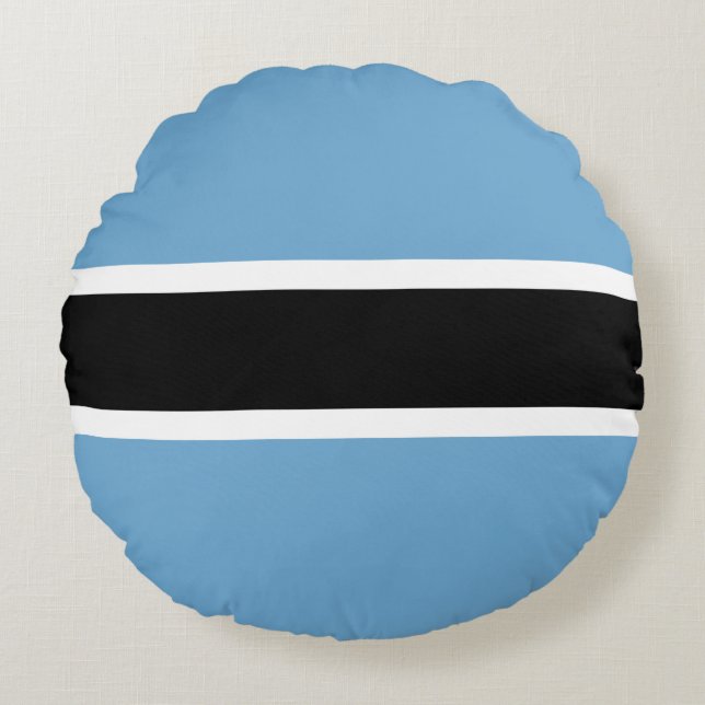 Botswanan Flag (Botswana) Round Cushion (Front)