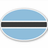 Botswanan Flag Oval