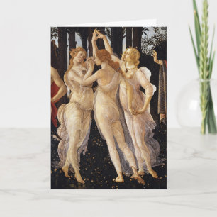 Botticell - Three Graces in Primavera Fine Art Holiday Card