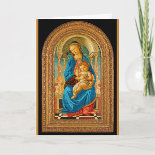 Botticelli (1445-1510) Madonna & Child Enthroned Card