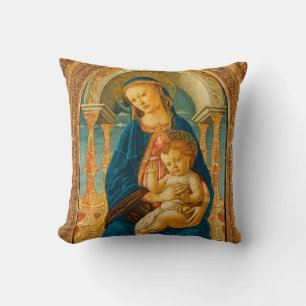 Botticelli (1445-1510) Madonna & Child Enthroned  Cushion