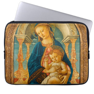 Botticelli (1445-1510) Madonna & Child Enthroned Laptop Sleeve