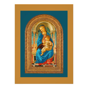 Botticelli (1445-1510) Madonna & Child Enthroned Photo Print