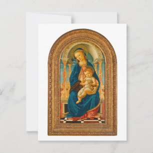 Botticelli (1445-1510) Madonna & Child Enthroned Postcard