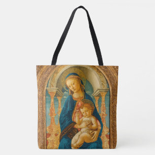 Botticelli (1445-1510) Madonna & Child Enthroned  Tote Bag