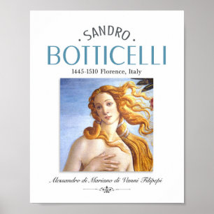 Botticelli Birth of Venus Painting and Painter Bio Poster