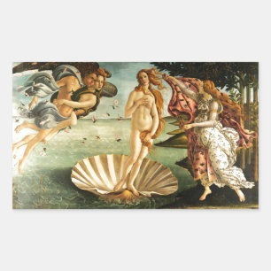 Botticelli Birth Of Venus Renaissance Art Painting Rectangular Sticker