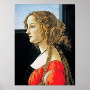 Botticelli Portrait of a Young Woman Poster