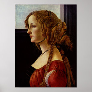 Botticelli-Portrait of Simonetta Vespucci Poster