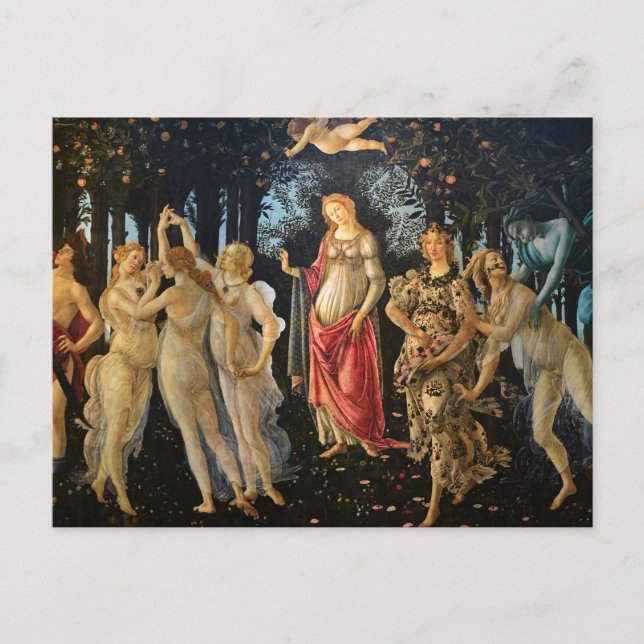 Botticelli Primavera Renaissance Floral Goddess Postcard (Front)