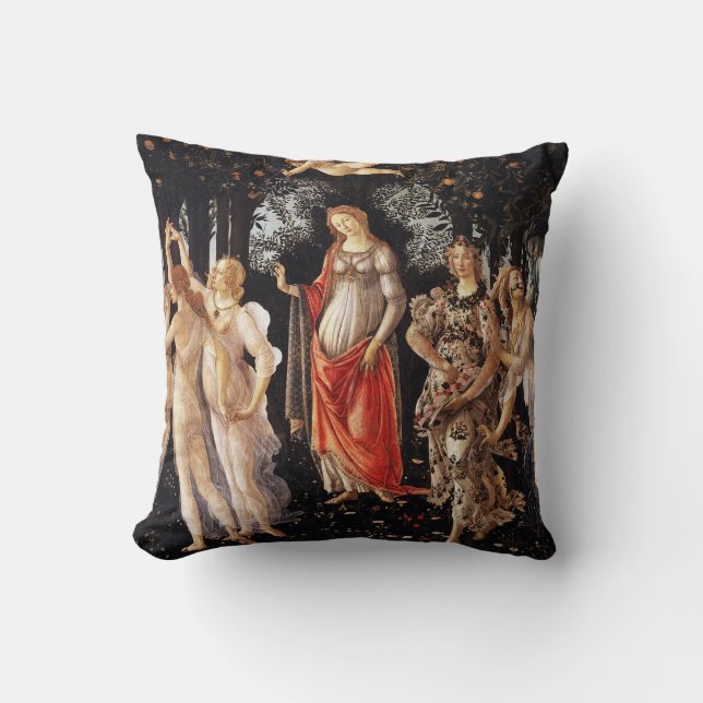 Botticelli Primavera Throw Pillow (Front)