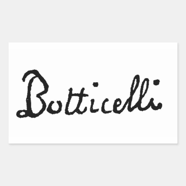 Botticelli signature rectangular sticker (Front)