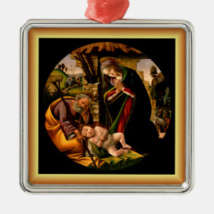 Botticelli: The Adoration of the Christ Child ~ Metal Ornament