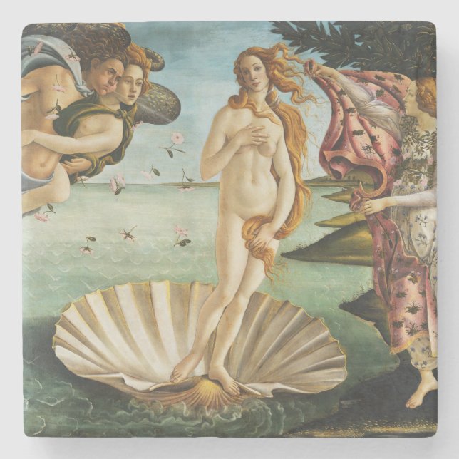 BOTTICELLI - The birth of Venus 1483 Stone Coaster (Front)