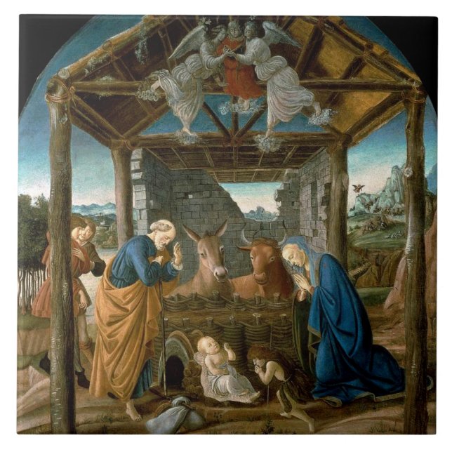 Botticelli - The Nativity, Ceramic Tile (Front)