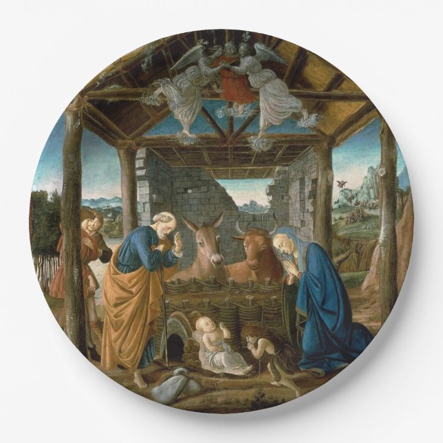 Botticelli - The Nativity Paper Plate (Front)