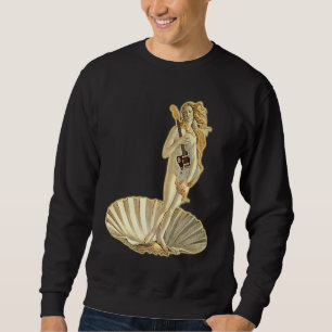 Botticelli Venus With Electric Guitar Rock Guitari Sweatshirt