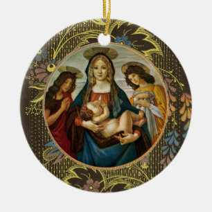 Botticelli's Madonna And Child Ceramic Ornament