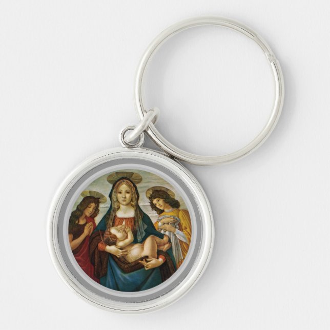 Botticelli's Madonna And Child Key Ring (Front)