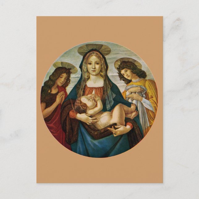 Botticelli's Madonna And Child Postcard (Front)