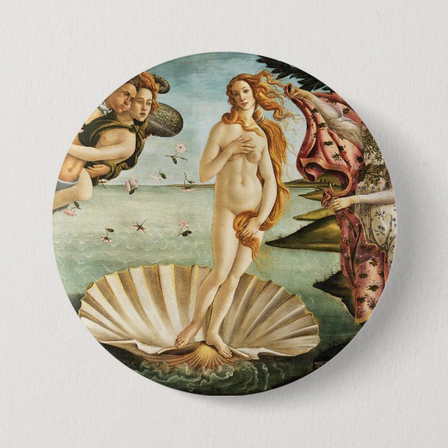 Botticelli's The Birth of Venus 7.5 Cm Round Badge (Front)