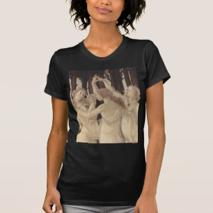 Botticelli's Three Graces Black T T-Shirt