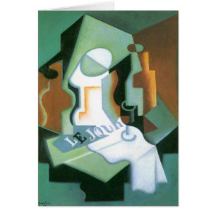 Bottle and Fruit Dish by Juan Gris, Vintage Cubism