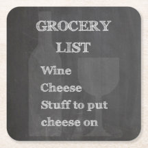 Bottle and Glass: Wine Lovers Grocery List