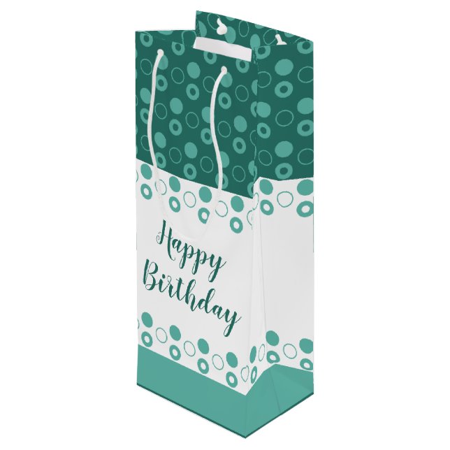 Bottle Bag With Polka-dots (Back Angled)