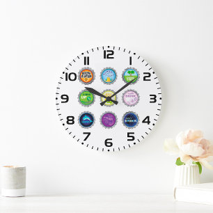 Bottle Caps  Large Clock