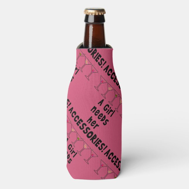 BOTTLE COOLER - A GIRL NEEDS HER ACCESSORIES (Bottle Front)