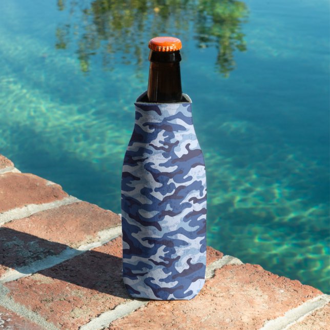 Bottle Cooler-Blue Camo Bottle Cooler (In Situ Pool)