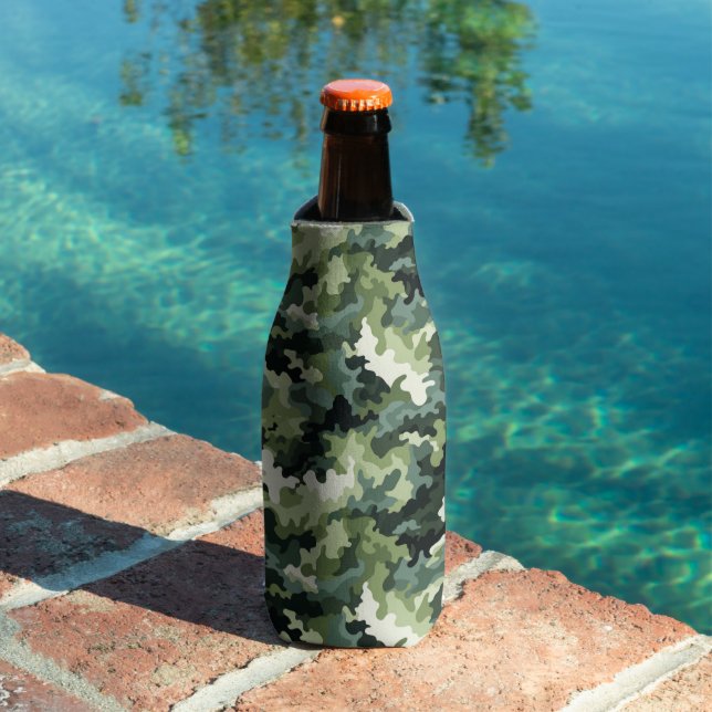 Bottle Cooler-Green Camo  Bottle Cooler (In Situ Pool)