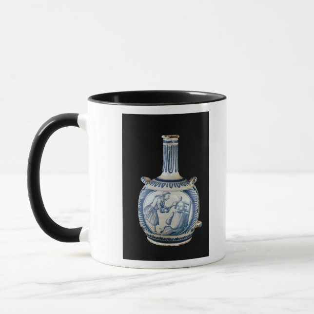 Bottle depicting a dentist mug (Left)