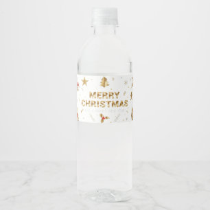 Bottle for Christmas Water Bottle Label