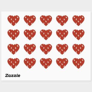 Bottle Gourd with Ribbon Pattern Heart Sticker