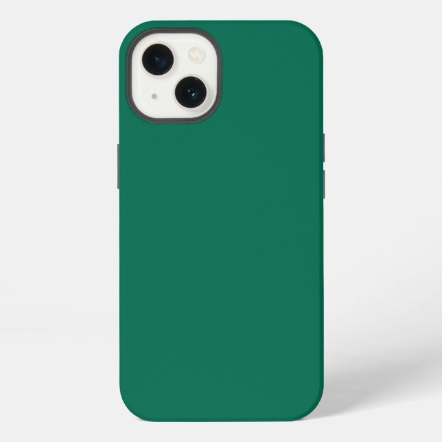 Bottle green (solid colour)  iPhone case (Back)