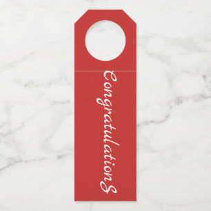 Bottle Hanger -Congratulations