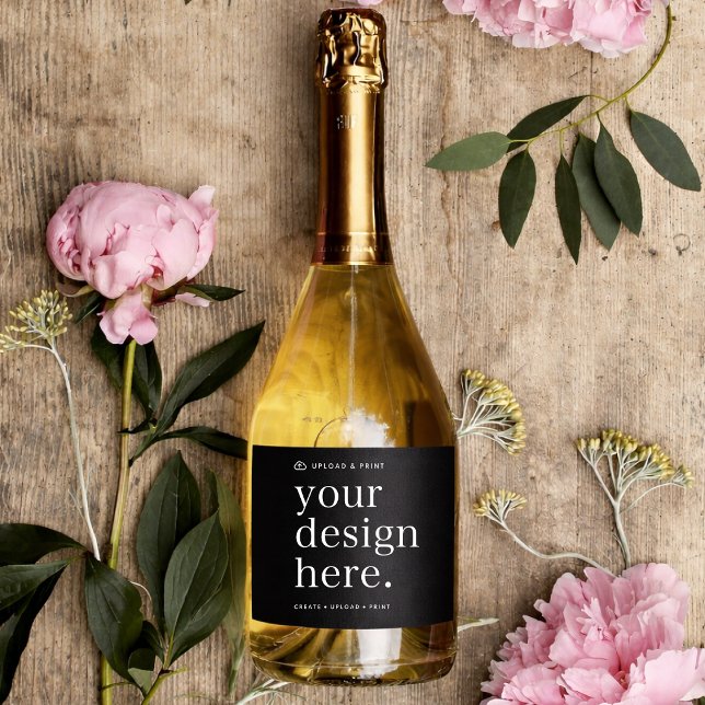 Bottle Label Your Design Upload (Versatile bottle label wraps template for business, events, weddings, special occasions & more!)