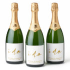 Bottle Labels Wedding | I Do Champagne Favour Labe