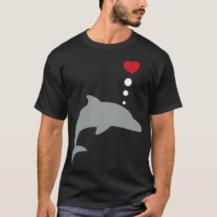 bottle nosed dolphin with love heart and appaloosa T-Shirt