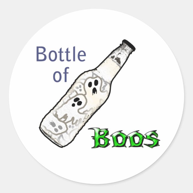 Bottle of Boos Classic Round Sticker (Front)