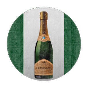 BOTTLE OF CHAMPAGNE CUTTING BOARD