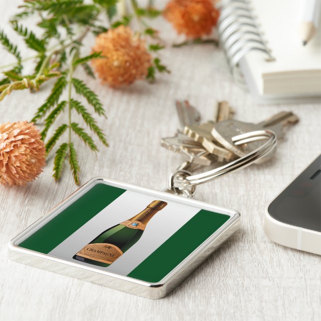 BOTTLE OF CHAMPAGNE KEY RING (Side)