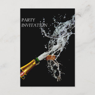 Bottle of Champagne	 Party Invitation